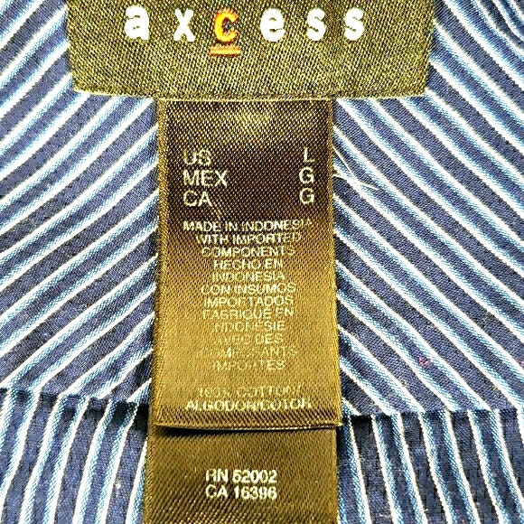 Axcess Men's Stripped Button Shirt, Size L, - Picture 7 of 8